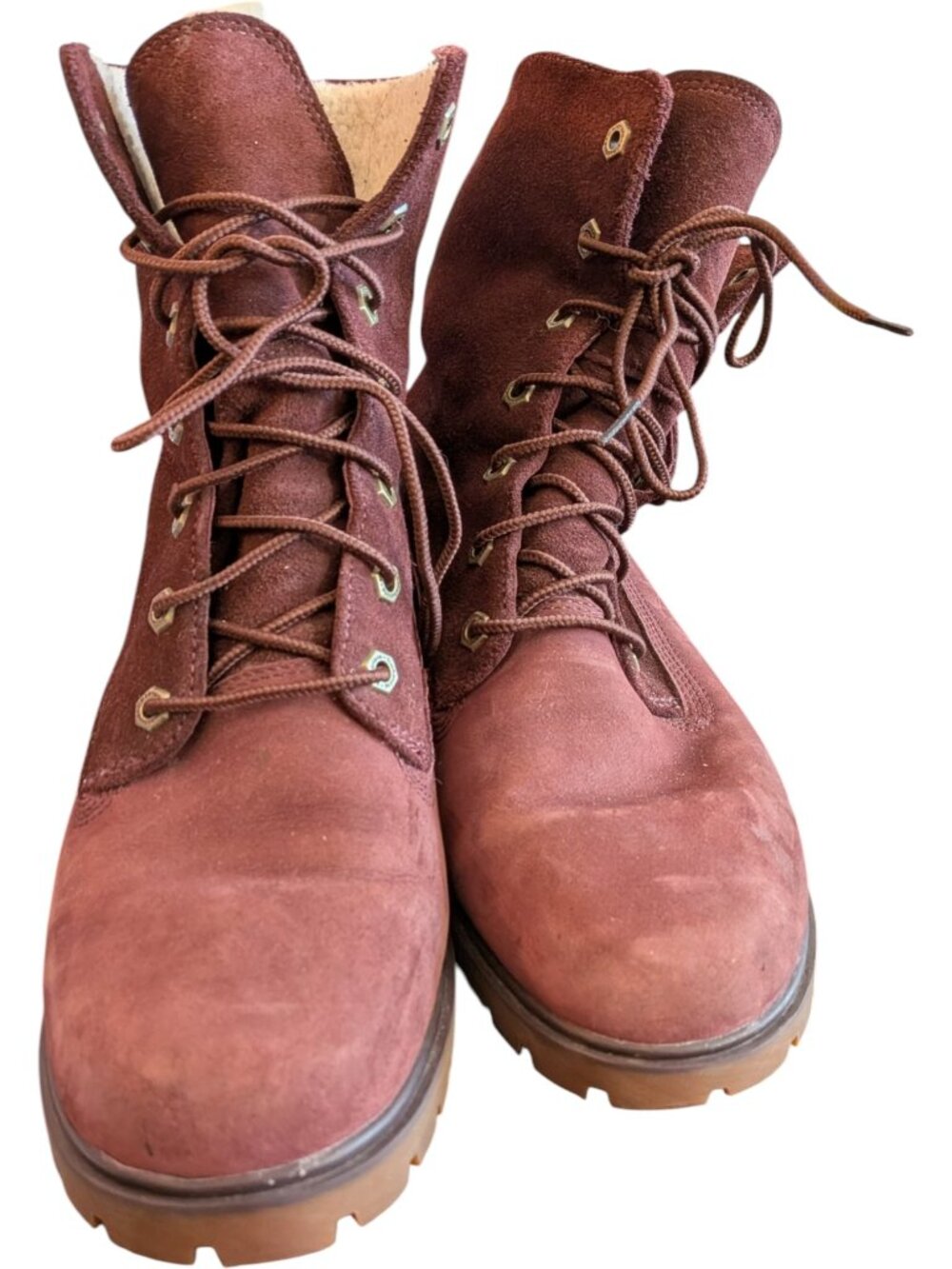 Timberland 6" Premium Waterproof Boots Burgundy Maroon Nubuck